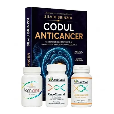AxioMed Pachet Regenerare Totala – Laminine + Oncomineral + Lipocurcumin + Codul Anticancer cu coperta noua