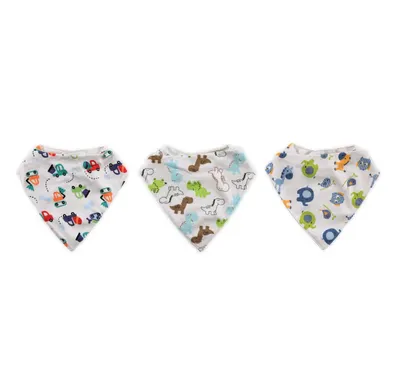 Set 3 bavete Lorelli Baby Care Bandana Baietei
