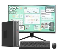 Calculator OptimX T5 SFF, Intel Pentium Gold G6400T, 8GB DDR4, 256GB SSD, Win11 Pro și Monitor Curbat 27" FHD, IPS, LED + kit tastatura si mouse Pro KM500 cu fir
