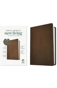 NLT Premium Value Compact Bible, Filament-Enabled Edition (Leatherlike, Dark Brown Framed Cross)