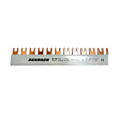 Baretă cu contacte furcă, 16 mm², L2, 1 pol, 57UH (1m)