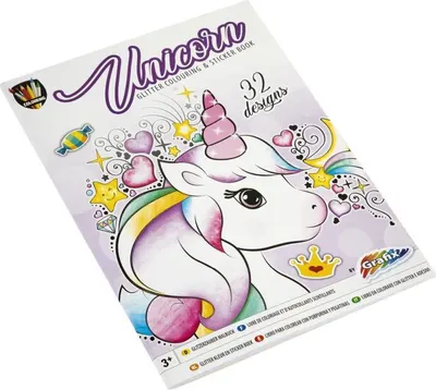 Carte de colorat Grafix - Unicorn, cu autocolante