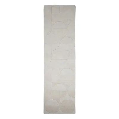 Covor tip traversă fildeș țesut manual din lână 60x230 cm Gigi – Flair Rugs