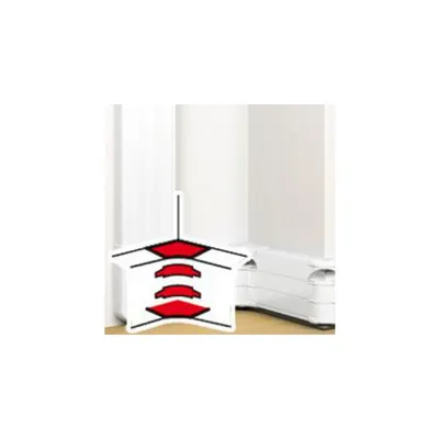 unghi interior 80-100° - pentru 50x180 snap-on DLP trunking - alb