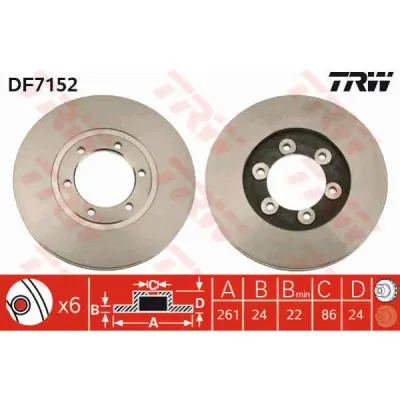 Disc frana TRW DF7152