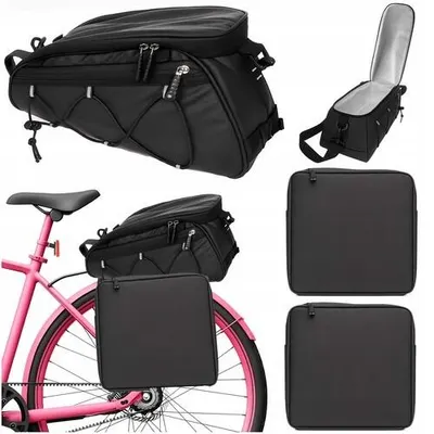 Geanta bicicleta modulara 3 piese, impermeabila, benzi reflectorizante