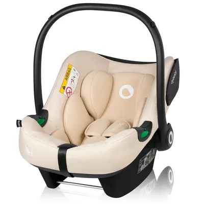 Scoica auto i-Size Lionelo Astrid Bej 0-13 kg, 40-87 cm, cu salteluta, testat ADAC, conform cu standardul european de securitate R129
