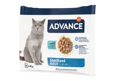 Advance Cat Wet Sterilized Cod Multipack, 4x85 g