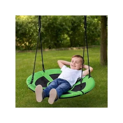 Leagan tip cuib 100 cm Baby Mix Nest Swing Green, greutate suportata 150 kg