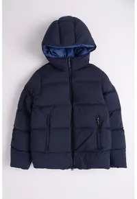 Jacheta reversibila cu gluga si puf - Albastru ultramarin