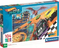 Puzzle pentru copii Clementoni din 104 piese - Hot Wheels (varianta 1)