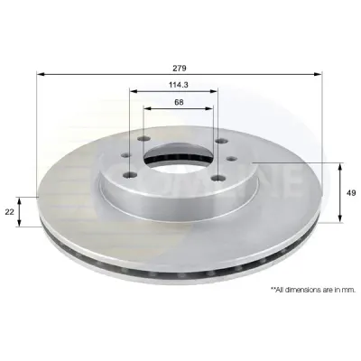 Disc frana COMLINE ADC0252V