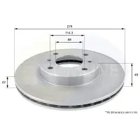 Disc frana COMLINE ADC0252V