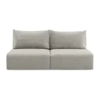 Canapea gri deschis extensibilă/cu spațiu de depozitare 216 cm Kalena – Makamii