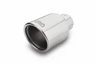 Teava evacuare sport esapament rotund otel inoxidabil diametru 100mm, lungime element decorativ 120mm, diametru montaj 55mm