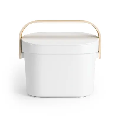 Recipient pentru deșeuri compostabile alb 4 l Bellwood – Umbra