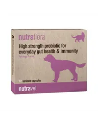 NUTRAVET Nutraflora 12 probiotice caini si pisici, sustinere intestinala si imunitara