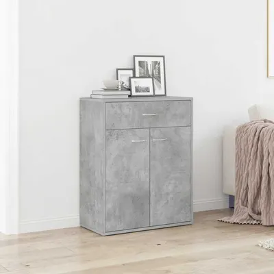 vidaXL Dulap, gri beton, 60x30x75 cm, lemn prelucrat