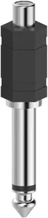 Adaptor Hama - 6.3 mm/RCA, negru