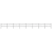 vidaXL Gard de grădină cu vârf tip suliță din oțel 1339x100 cm, negru