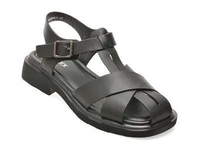 Sandale GRYXX negre, 18297, din piele naturala
