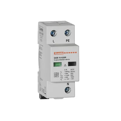 Descarcator tip 1 si 2 modnobloc, IEC IMPULSE CURRENT IIMP (10/350ΜS) 12.5kA PER POLE, 1P+N. Cu contact comanda de la distanta