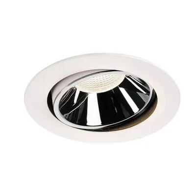 Spot incastrat, NUMINOS MOVE XL Ceiling lights, white Indoor LED recessed ceiling light white/chrome 400K 40° rotating and pivoting