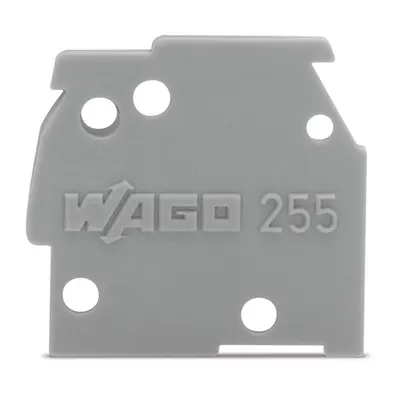 End plate; snap-fit type; 1 mm thick; gray