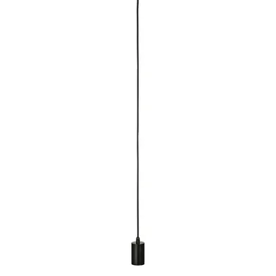 Lampa suspendata, lustra FITU Pendant E27, black pendant, LED E27, round, black, 2.5m cable with open cable end, 60W