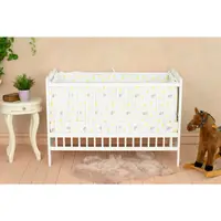 Patut din lemn bebe, 120x60 cm, Cu sina speciala pentru dentitie, Multifunctional, EN716-1, EN716-2, Alb, Qmini, Julia