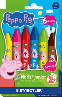 Pastile cerate Staedtler Noris Junior - Peppa Pig, 6 culori