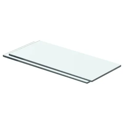 vidaXL Rafturi, 2 buc., 40 x 12 cm, panouri sticlă transparentă