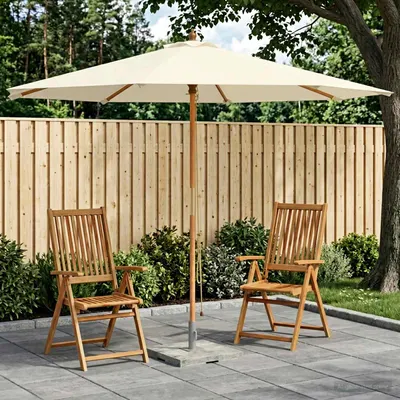 vidaXL Parasol de Grădină Ø 300 x 248 cm Lemn de eucalipt masiv