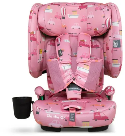 Scaun auto Cosatto - On The Go, IsoFix, i-Size, 76-150 cm, Itchy Feet Rosy