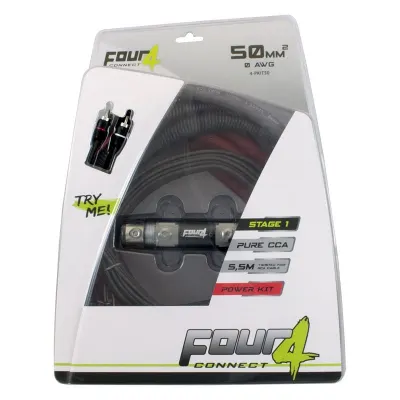 Kit cablu alimentare Four Connect,4-PKIT50, Stage1, 1/0 AWG (50 mm2)
