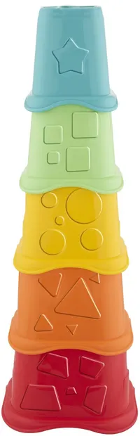 Jucarie Chicco 2 in 1 - Turn cu cesti, 10 piese