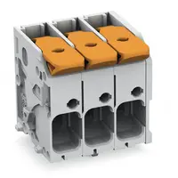 PCB terminal block; lever; 6 mm²; Pin spacing 7.5 mm; 6-pole; Push-in CAGE CLAMP®; 6,00 mm²; gray