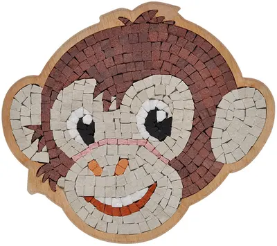 Mozaic de piatră Neptune Mosaic - Față de maimuță