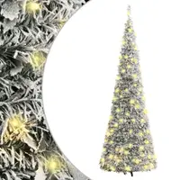 vidaXL Brad de Crăciun artificial pop-up cu zăpadă, 100 LED-uri 150 cm
