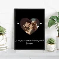 Rama foto personalizata Inima- Poza si text