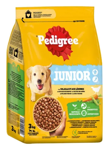 Pedigree Junior Pasare/Legume 3 kg