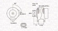 Alternator (14v, 120a) Opel Astra H, Astra H Gtc, Corsa D, Meriva A, Zafira B 1.6 1.6cng Intre 2005-2015
