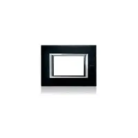 Placa Ornament 3 Module Brushed Antracit Bticino Axolute