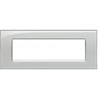 Placa ornament ,7 module, gri gheata, living light, BTICINO