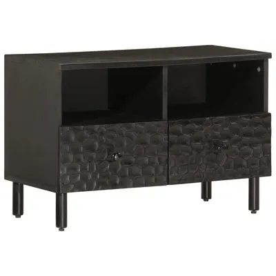 Gossi comoda tv, negru, 70x33x46 cm, lemn masiv de mango