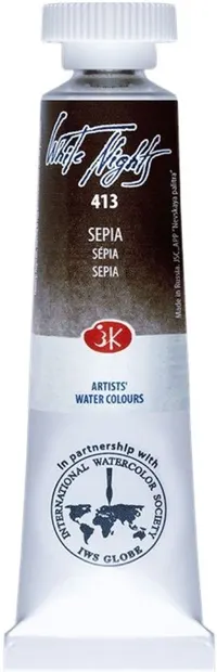 Vopsea de acuarelă Nevskaya Palitra Leningrad Nopți Albe - 413, Sepia, 10 ml