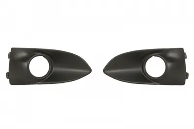 Grila bara fata Dreapta Stanga (set, cu orificii pentru lampa ceata, plastic, negru) potrivit PEUGEOT 301 11.12- 11.16