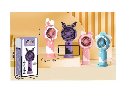 Ventilator portabil reîncărcabil USB cu suport telefon, Model Gogoașă Sanrio / Kurom 6511110055681 (copie) Engros