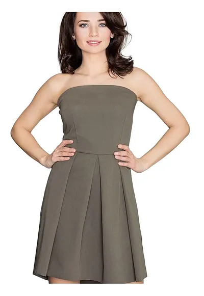 Rochie de cocktail 5902194330114 - Poliester/Viscoza - Verde