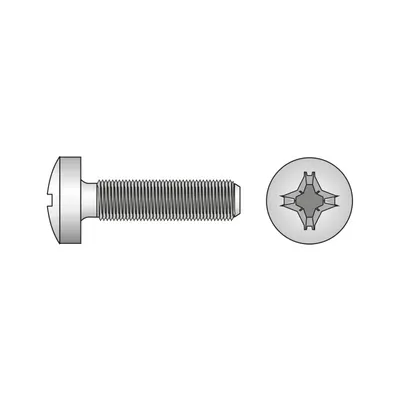 Surub Cap Bombat Locas Cruciform 7985 Inox A2-M2.5 X 20